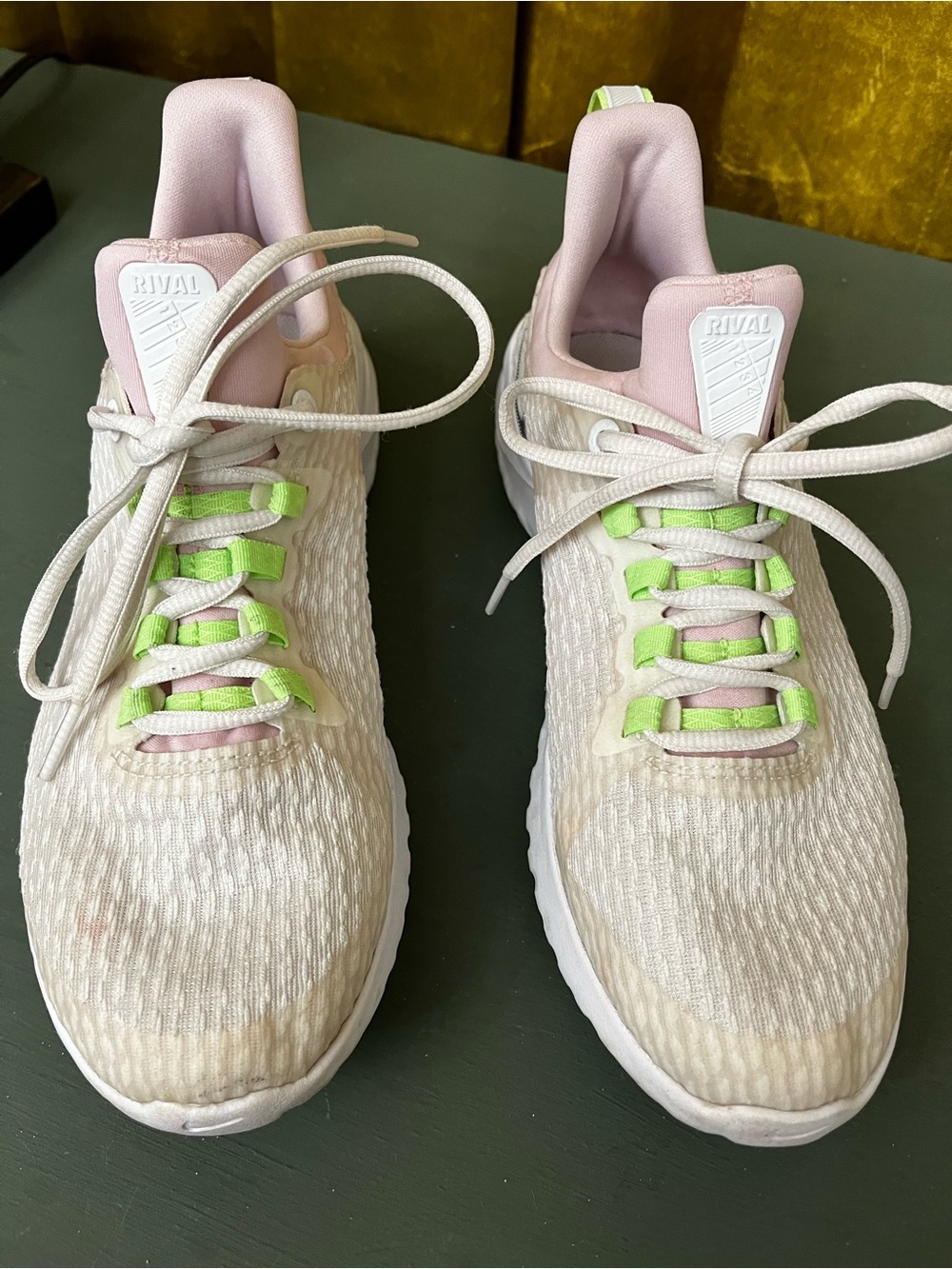Nike Women’s Running Sneakers - Light Pink with Lime Accents